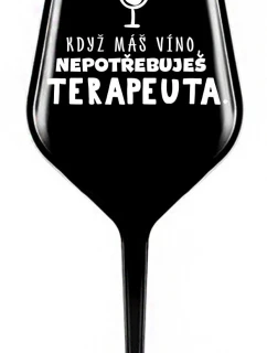 černá nerozbitná sklenice na víno 470 ml model 21865039 - Giftela
