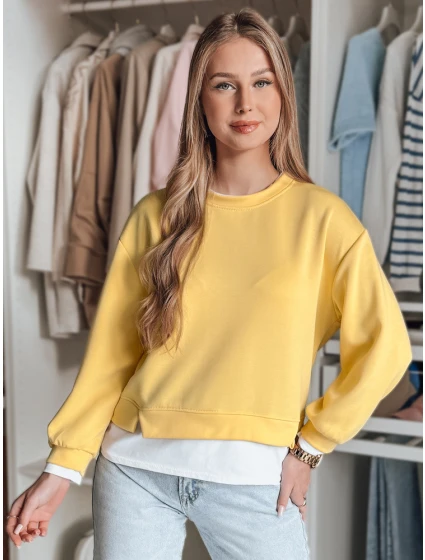 Dámská oversize mikina LUZZIO žlutá FashionStreet BY1380