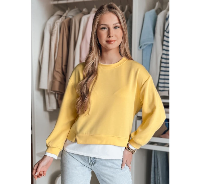 Dámská oversize mikina LUZZIO žlutá FashionStreet BY1380