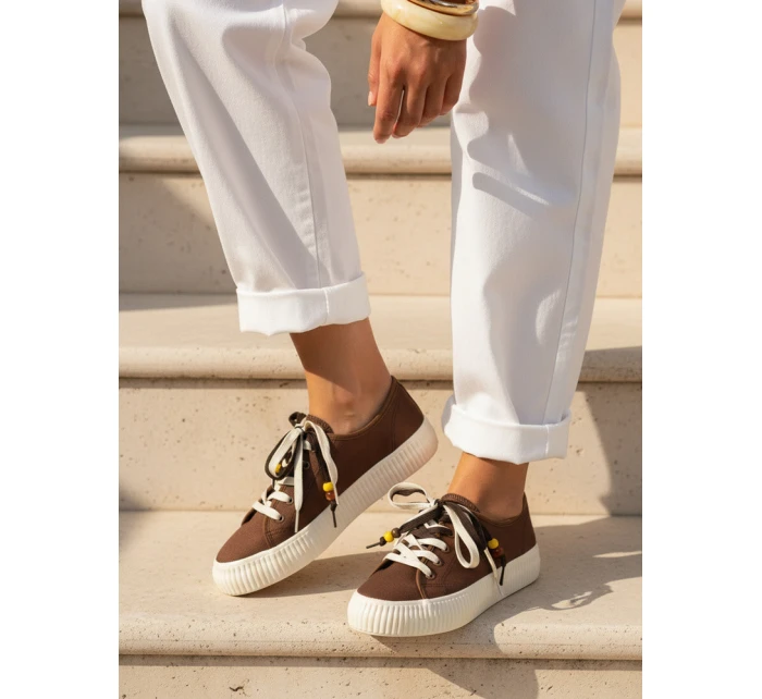 FashionStreet dámské tenisky cappuccino ZY1404 FashionStreet dámské tenisky cappuccino ZY1404