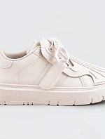 Béžové dámské sportovní boty se zakrytým šněrováním (RA2049)