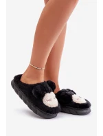 Teplé Kožešinové Pantofle Dámské Černé model 21677911 - Boto Teplé Kožešinové Pantofle Dámské Černé model 21677911 - Boto