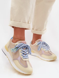 Dámské tenisky z eko kůže Žluté Kelira