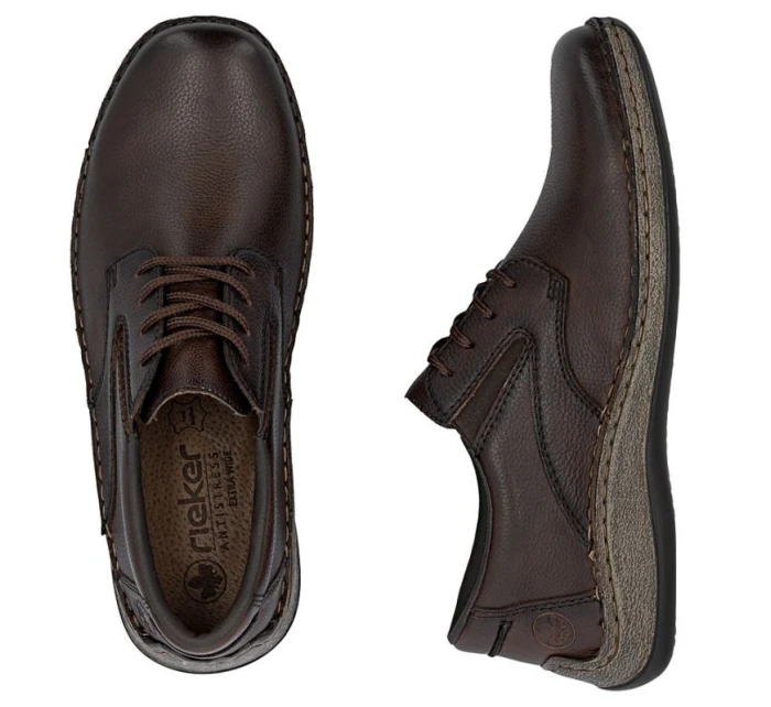 Rieker 05211-25 pánské pohodlné hnědé kožené polobotky