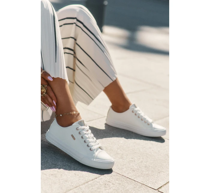 Dámské Tenisky Z Eko Kůže Big Star RR274748 Bílé Dámské Tenisky Z Eko Kůže Big Star RR274748 Bílé