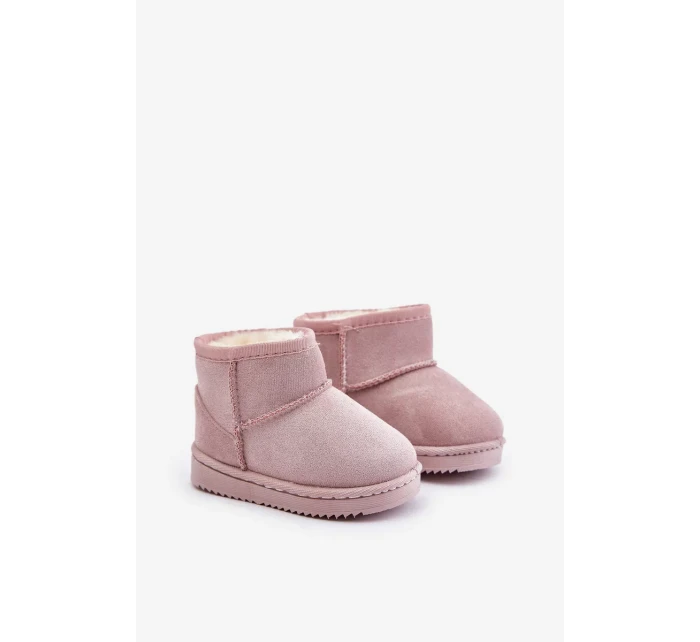 Dětské Zateplené Kotníkové Sněhule Růžové Gooby