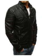 Pánská kožená bunda černá Dstreet TX3265