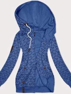 Světle modrá sportovní mikina s kapucí a se vzorem model 21310466 - 6&8 Fashion