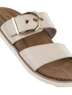 Dámské žabky s přezkou béžové model 22097328 - Potocki