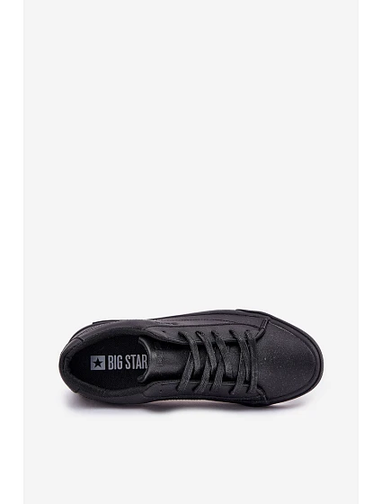 Pánské Klasické Nízké Tenisky Z Eko Kůže Big Star model 21686390 Černé - Big Star Shoes Pánské Klasické Nízké Tenisky Z Eko Kůže Big Star model 21686390 Černé - Big Star Shoes