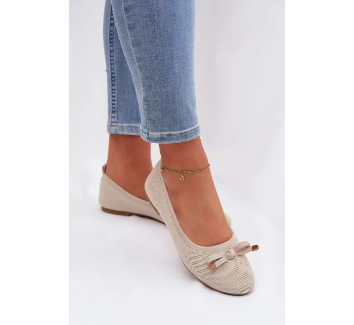 Baleríny s Mašlí Béžové Amelivra