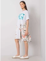 Sukienka DHJ SK model 21314322 biało beżowy - FPrice Sukienka DHJ SK model 21314322 biało beżowy - FPrice