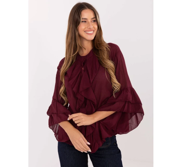 Koszula MI KS model 21421279 bordowy - FPrice