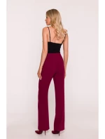 S418 Kalhoty s laclem - bordó