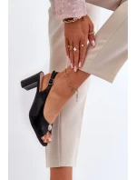 Elegantní sandály na vysokém podpatku se zdobením, Black Trasea Elegantní sandály na vysokém podpatku se zdobením, Black Trasea