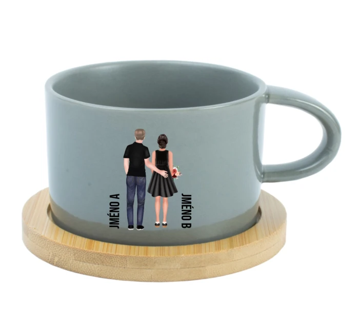 Personalizovaný keramický hrníček Makronka s párem Personalizovaný keramický hrníček Makronka s párem