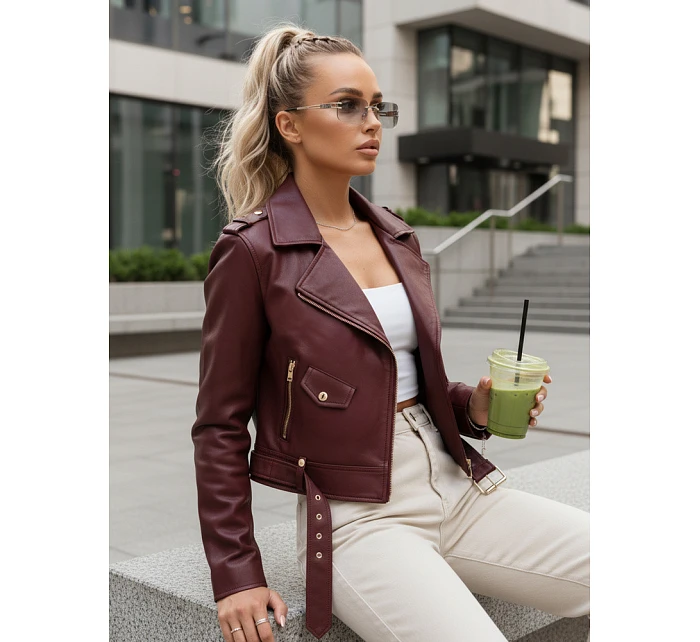 Dámská bunda z ekokůže na zip ramones FashionStreet TY5649