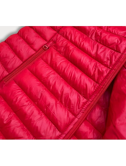 Tmavě červená krátká dámská prošívaná vesta model 17199562 - J.STYLE