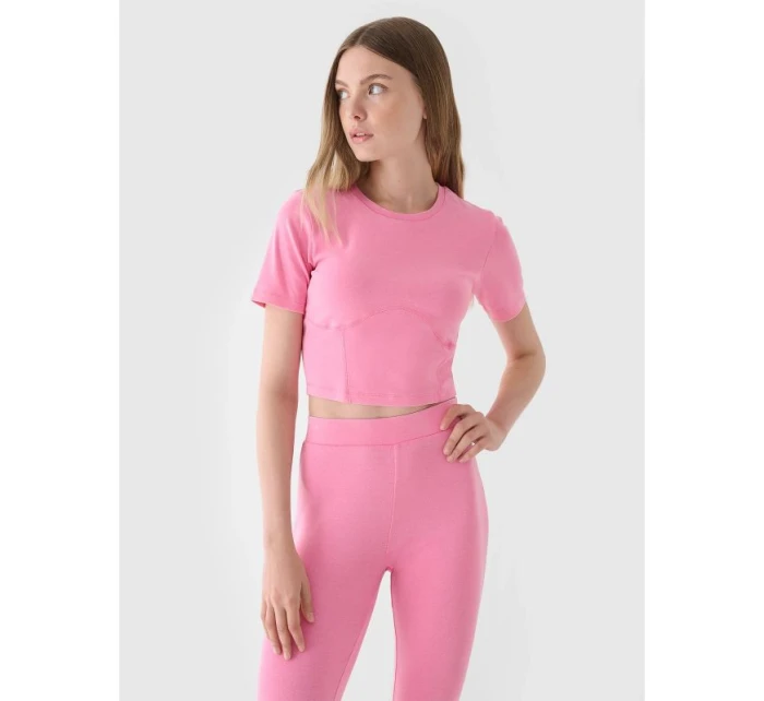 Crop top slim smooth dámský 4F 4FRAW24TTSHF2581-54S