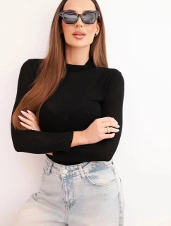 Dámská model 21777059 blůza s jemným rolákem a dlouhým rukávem černá - K-Fashion