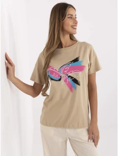 T shirt CLM TS model 21121724 camelowy - FPrice