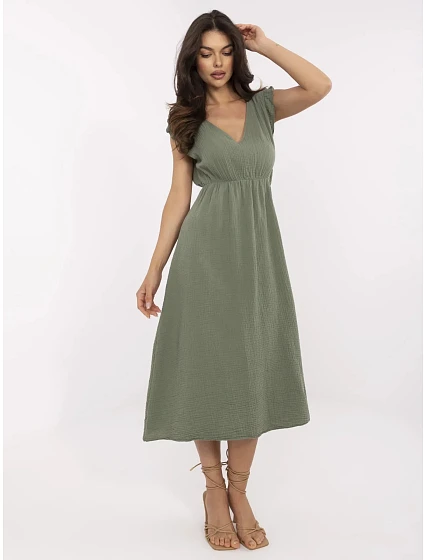 Šaty MI SK 122126.77 khaki Šaty MI SK 122126.77 khaki