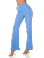 Elegantní rozšířené kalhoty s vysokým pasem v obchodním stylu