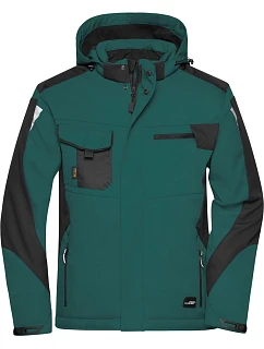 Daiber JN 824 Pracovní zimní softshellová bunda - Strong 02.0824 dark green/black