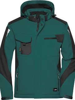Daiber JN 824 Pracovní zimní softshellová bunda - Strong 02.0824 dark green/black