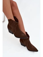 Nakopávací dámské kožené boty z přírodního semiše čokoládové Beretta Nakopávací dámské kožené boty z přírodního semiše čokoládové Beretta