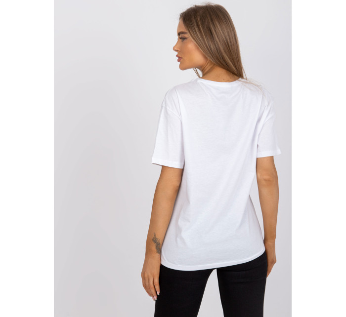 Bílé tričko s aplikací a krátkým rukávem
