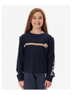 RIP CURL Melting Wave Tričko s dlouhým rukávem - Dívčí námořnická modrá