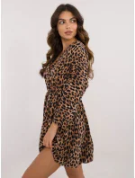 Sukienka DHJ SK czarno beżowy model 20535894 - FPrice Sukienka DHJ SK czarno beżowy model 20535894 - FPrice