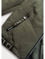 Dámská bunda typu "bomber" v khaki barvě (B8098-11)