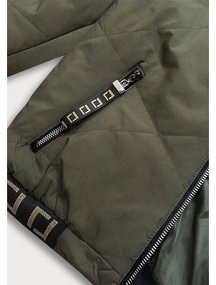 Dámská bunda typu "bomber" v khaki barvě model 17556048 - S'WEST Dámská bunda typu "bomber" v khaki barvě model 17556048 - S'WEST