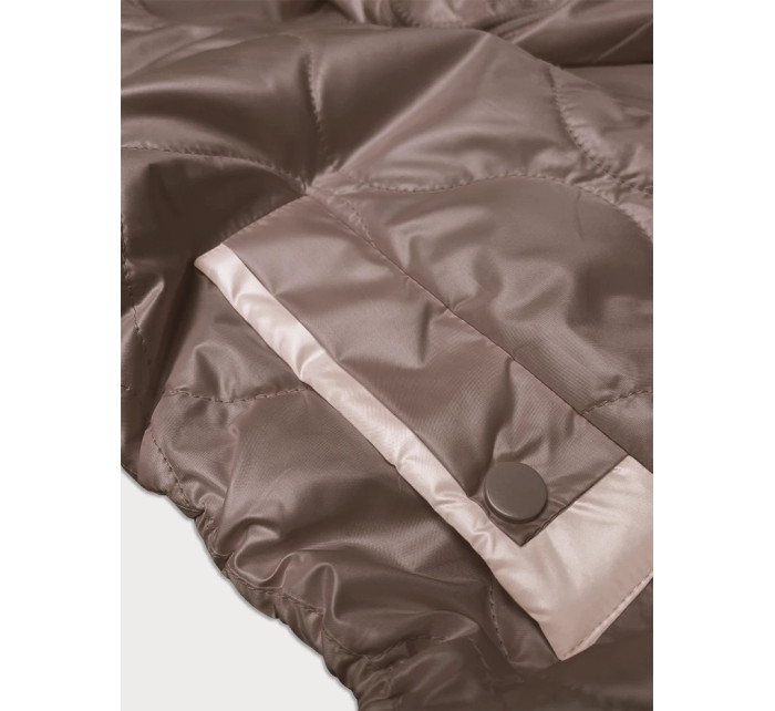 Tmavě béžová dámská bunda se stahujícími šňůrkami na bocích S'West (B8235-101)