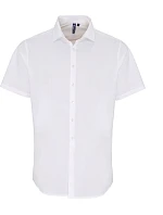 Premier PR 246 Popelínová elastická košile s kr. rukávem 39.0246 white