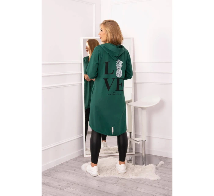 Světle zelená bunda s potiskem Světle zelená bunda s potiskem