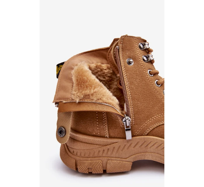 semišové dámské botky Trapery Camel model 21633835 - Boto