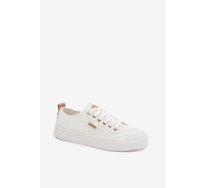 Dámské tenisky s krajkou model 22102739 Bílé - Lee Cooper Dámské tenisky s krajkou model 22102739 Bílé - Lee Cooper