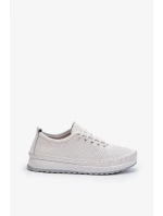 Dámské kožené sportovní boty tenisky bílé Lalnai Dámské kožené sportovní boty tenisky bílé Lalnai