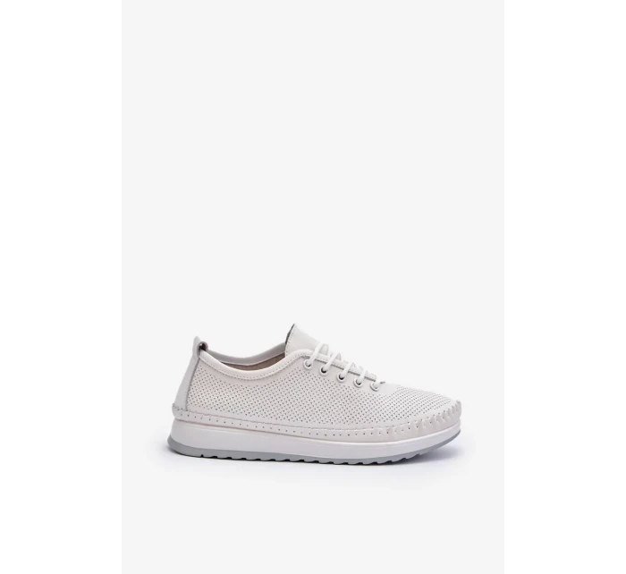 Dámské kožené sportovní boty tenisky bílé Lalnai Dámské kožené sportovní boty tenisky bílé Lalnai