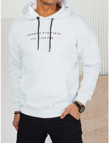 Pánská bílá mikina s potiskem Dstreet model 21976144 - FashionStreet Pánská bílá mikina s potiskem Dstreet model 21976144 - FashionStreet