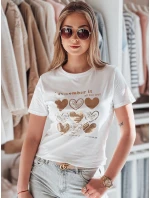 Dámské tričko se srdcem LOVETIK bílé FashionStreet RY2735