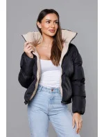 Černá bunda typu puffer pro přechodné období (5M3115-392)
