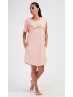Dámské domácí šaty s krátkým rukávem model 20585156 - Vienetta Dámské domácí šaty s krátkým rukávem model 20585156 - Vienetta