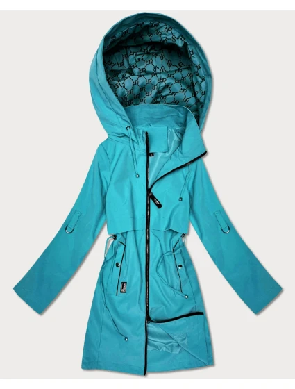 Prosta kurtka damska na podszewce Goodlookin niebieska (KK60409-3#)