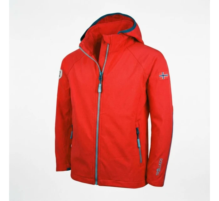 Kurtka z kapturem dla  Kids Jacket czerwona model 21358840 - Trollkids