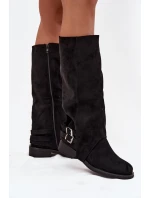 Zateplené dámské kozačky s černé model 21715385 - Boto