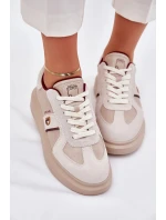 Dámské kožené tenisky na platformě Daniel Lopez Just Dare – béžové